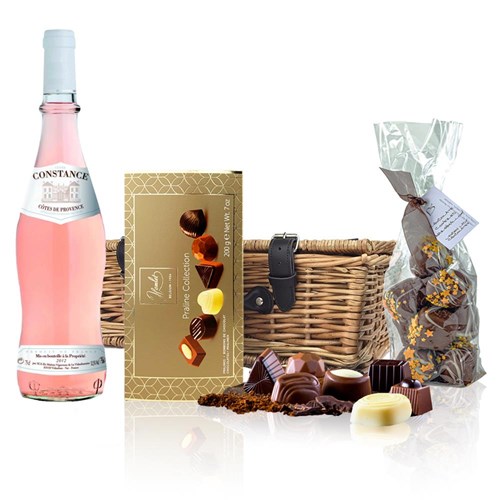 Le Provencal Cotes de Provence Rose Wine And Chocolates Hamper